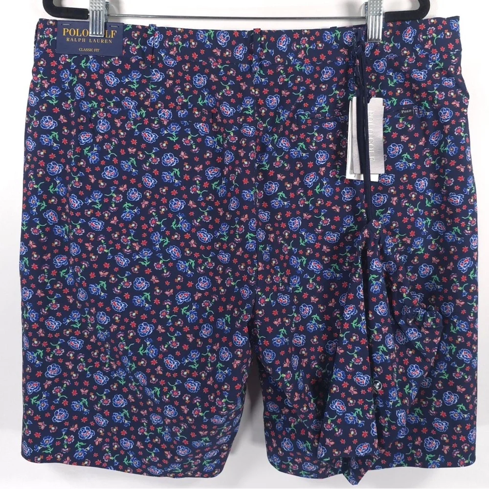 NWT POLO GOLF RALPH LAUREN‎ Classic Fit Stretch Trunk Shorts Ivy Floral Size 38